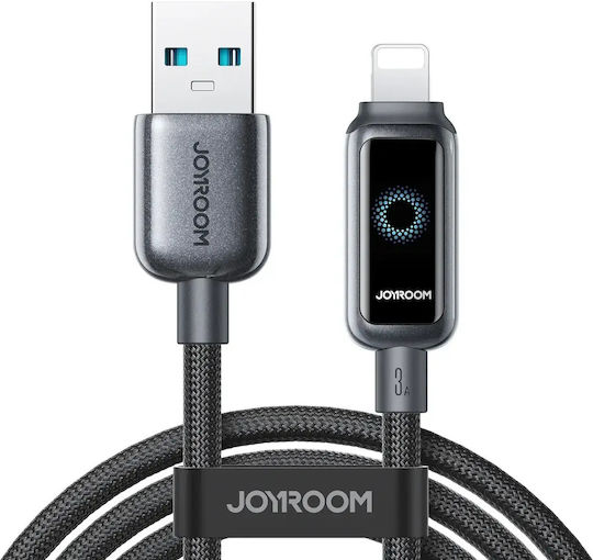 Joyroom S-A55 StarFlight USB-A zu Blitzkabel 30W Schwarzes 1,2m