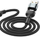 3MK Hyper USB-A to Lightning Cable 18W Μαύρο 1.2m