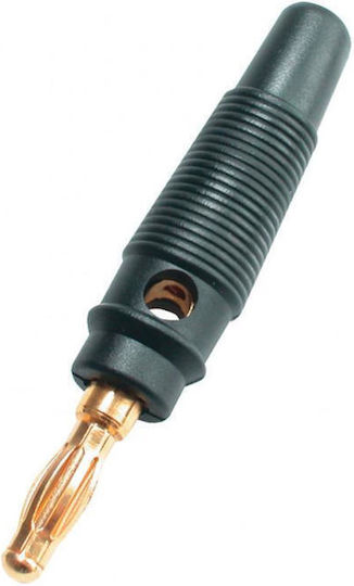 Conector Banană Masculin Negru Aurit 4mm Home