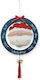 Wall Hanging Santa Claus Wreath Tassel Metal Elements H 17 X 17 106-222 Bnart