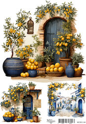 Decoupage Reispapier Maja's Memories 30x42cm Bl...