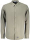Long-sleeved Cotton Shirt Green