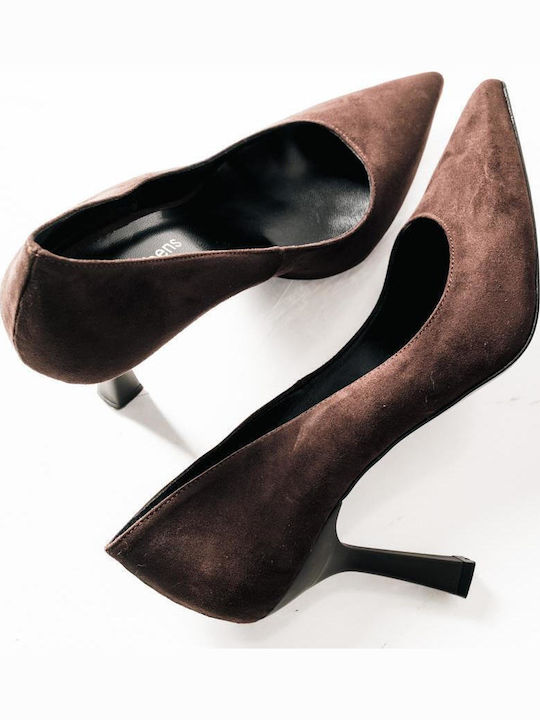 The Shoemart Велурени Токчета Кафяв