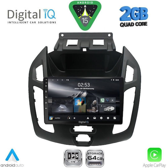 Digital IQ Ηχοσύστημα Αυτοκινήτου για Ford Transit Connect 2013-2018 (Bluetooth/USB/WiFi/GPS/Apple-Carplay/Android-Auto) με Οθόνη Αφής 9"