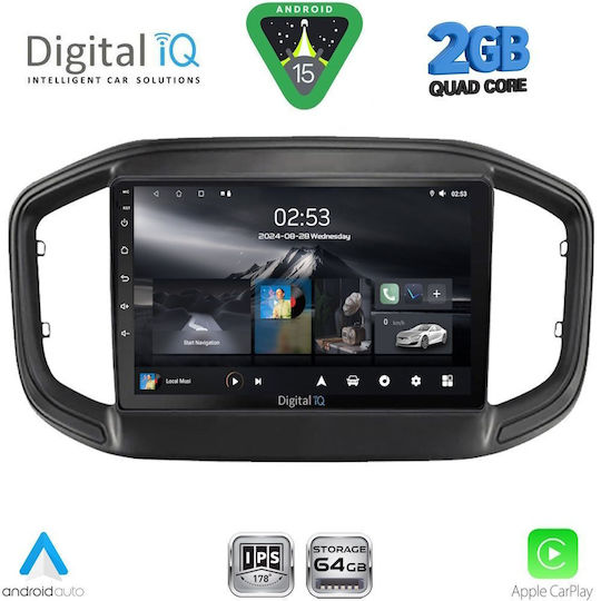 Digital IQ Ηχοσύστημα Αυτοκινήτου για Fiat Strada 2020 (Bluetooth/USB/WiFi/GPS/Apple-Carplay/Android-Auto) με Οθόνη Αφής 9"