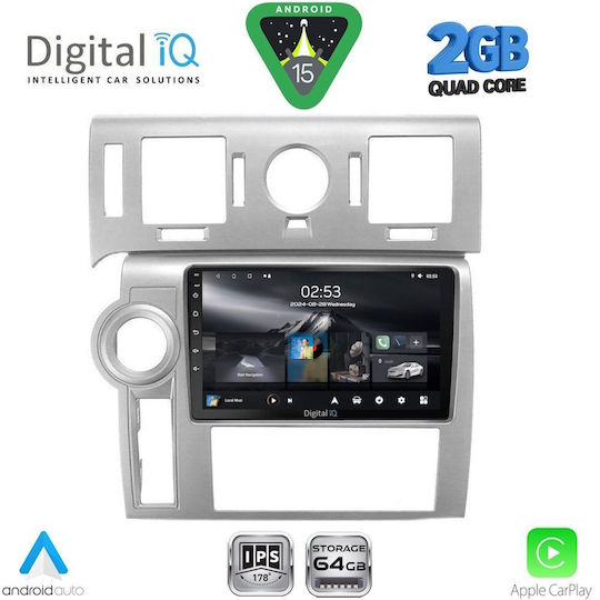 Digital IQ Car Audio System Hummer H2 2008-2009 (Bluetooth/USB/WiFi/GPS/Apple-Carplay/Android-Auto) with Touch Screen 9"