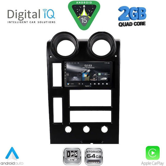 Digital IQ Car Audio System Hummer H2 2001-2007 (Bluetooth/USB/WiFi/GPS/Apple-Carplay/Android-Auto) with Touch Screen 9"