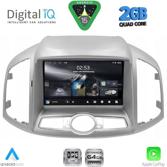 Digital IQ Car Audio System for Chevrolet Captiva 2012 (Bluetooth/USB/WiFi/GPS/Apple-Carplay/Android-Auto) with Touch Screen 9"