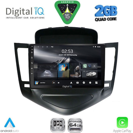 Digital IQ Car Audio System for Chevrolet Cruze 2008-2012 (Bluetooth/USB/WiFi/GPS/Apple-Carplay/Android-Auto) with Touch Screen 9"