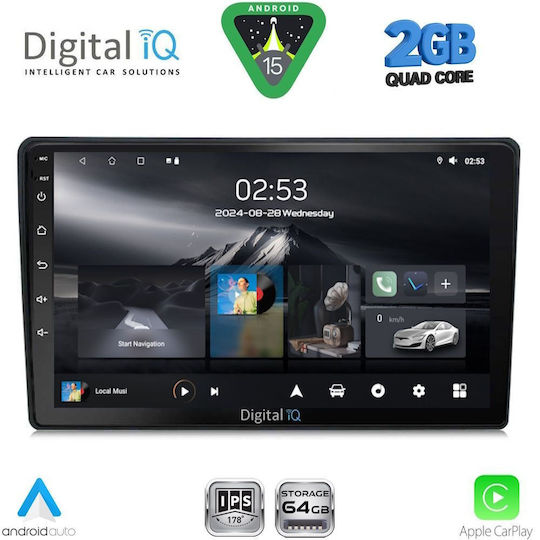 Digital IQ Car Audio System for Honda HR-V 1998-2005 (Bluetooth/USB/WiFi/GPS/Apple-Carplay/Android-Auto) with Touch Screen 9"