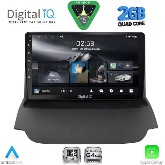 Digital IQ Car Audio System for Ford EcoSport 2012-2018 (Bluetooth/USB/WiFi/GPS/Apple-Carplay/Android-Auto) with Touch Screen 9"