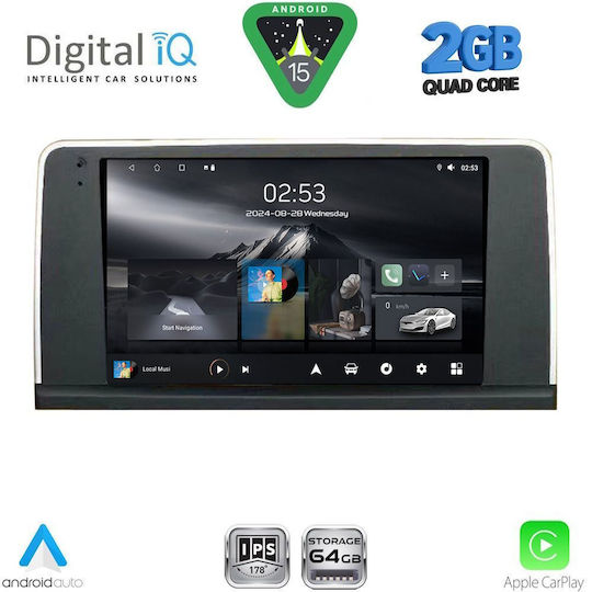 Digital IQ Ηχοσύστημα Αυτοκινήτου για BMW X5 (E70) / X6 (E71) 2013-2016 (Bluetooth/USB/WiFi/GPS/Apple-Carplay/Android-Auto) με Οθόνη Αφής 9"