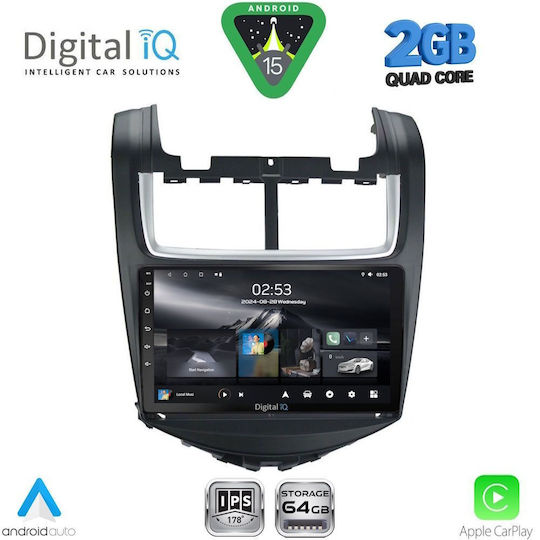 Digital IQ Car Audio System for Chevrolet Aveo 2014-2017 (Bluetooth/USB/WiFi/GPS/Apple-Carplay/Android-Auto) with Touch Screen 9"