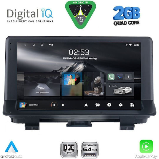 Digital IQ Car Audio System for Audi Q3 2013-2018 (Bluetooth/USB/WiFi/GPS/Apple-Carplay/Android-Auto) with Touch Screen 9"