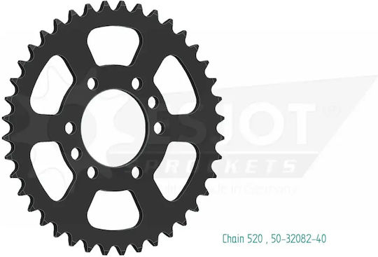 Esjot Γρανάζι Πίσω Ατσάλινο 520 Μαύρο 40 Δόντια 50-32082-40