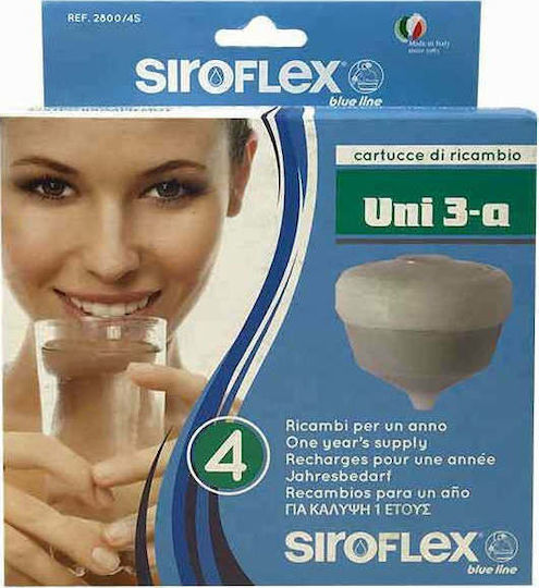 Siroflex Water Filter Replacement for Faucet made of Activated Carbon Uni 3-a 4pcs