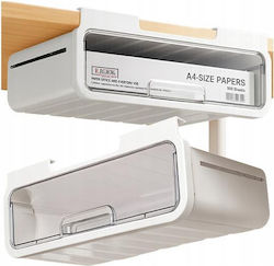 Plastic Sertar de birou 8.5cmx23cmx32.5cm Alb