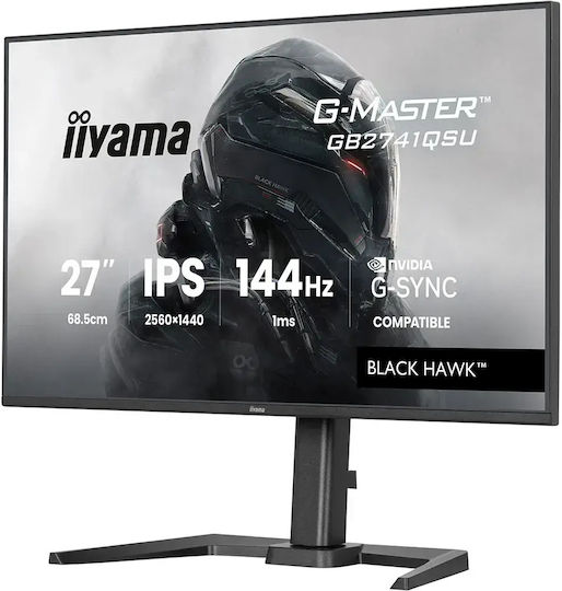 Iiyama G-Master Black Hawk IPS Gaming Monitor 27" QHD 2560x1440 144Hz with Response Time 1ms GTG