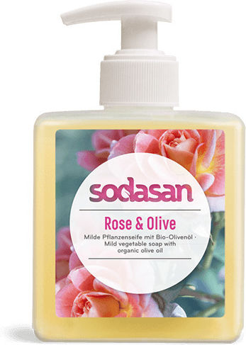 Sodasan Organisches Rosen-Oliven-Schaumbad Flüssigseife 300ml