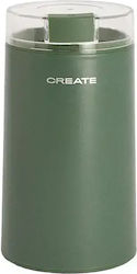 Create Studio Elektrischer Kaffeemühle 180W mit einer Kapazität von 50gr Grün