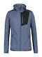 Men's Cardigan with Hood Blue