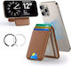 ESR MagSafe Card Case Classic Magnetic Wallet Stand in Brown color