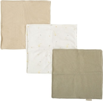 Bimbidreams Happy Forest Schultertuch Burp Cloth 30x30cm 3 Stück