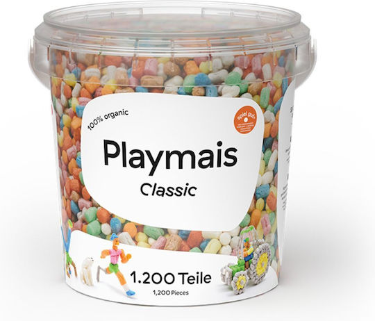 Playmais Classic Κάδος Σφουγγαράκια Καλαμπόκι Κατασκευές 1.200τεμ 3+ Ετών 160977