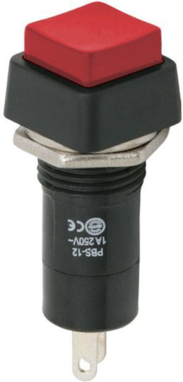 Set 10 Stück Druckknöpfe 1 Schaltkreis 3a-250v Ein-Aus Rot
