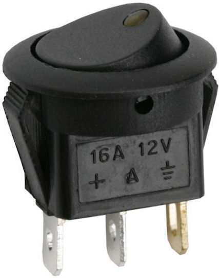 Set 5 Bucăți Comutatoare On-Off Balansoar 1-circuit 16A-12VDC Galbene Cu Led