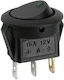 Set 5 Bucăți Comutator Balansoar 1 Circuit 16A-12VDC Off-On Verde Led