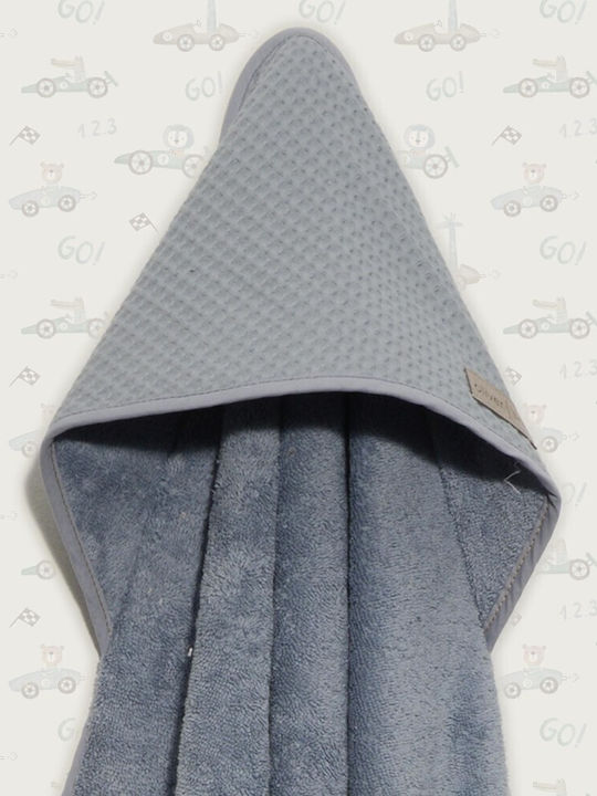 Baby Oliver Βρεφική Κάπα-Μπουρνούζι με Κουκούλα 75x75εκ.