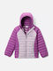 Powder Lite Waterproof Kids Sports Coat with Lining and Hood Purple