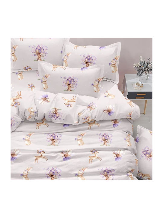Borea Duvet Crib Magic Garden Lilac 110x140cm