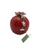 Handmade Lucky Charm Pomegranate Red Ceramic 7x9cm 1pcs