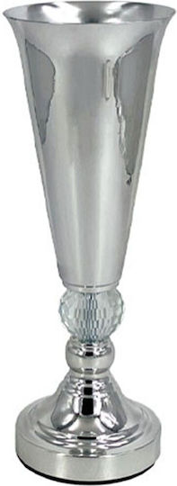 Marhome Glass Vase Silver 12x33cm Marhome Glass Vase Silver 12x33cm