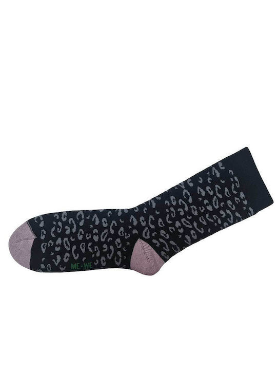 ME-WE Damen Einfarbige Socken Black 1Pack