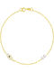 Eforo Women's Bracelet Chain with design Eye made of Gold 14K