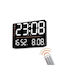 Wall Clock Digital Black 35x17cm