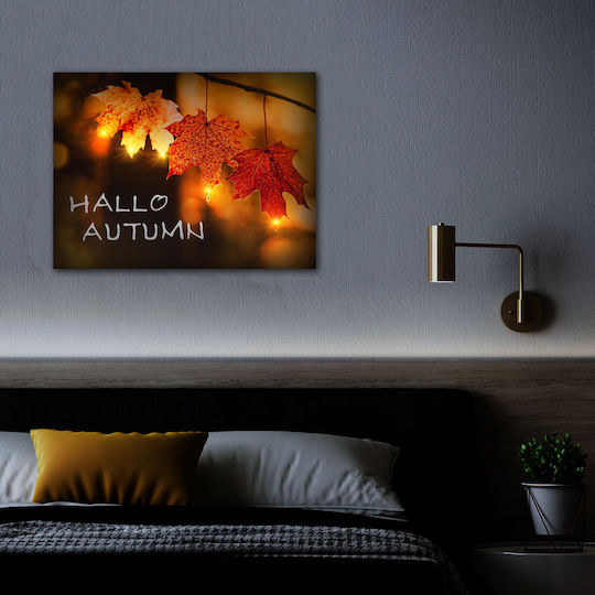 LED Painting Hello Autumn 2 X Aa 40 X 30 Cm