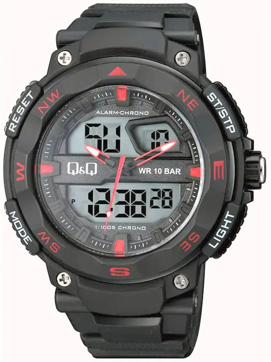 Q&Q Дигитален Мъжки Часовник 53mm На Батерия с ...