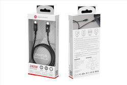 Adam Casa P120 Usb-c To Usb-c 240w Braided Charging Cable Black Adam Casa P120 Usb-c To Usb-c 240w Braided Charging Cable Black
