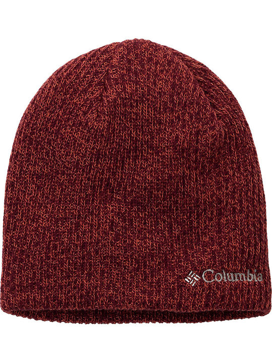 Whirlibird Watch Cap Beanie Unisex Beanie Knitted in Burgundy color
