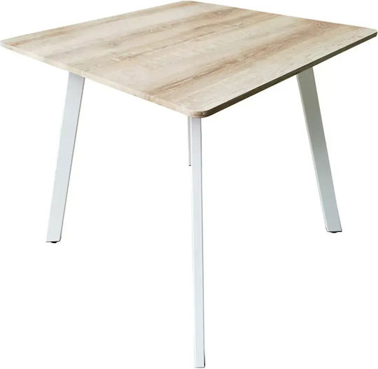 Squaro Τετράγωνο Κουζίνας Λευκό 80x80x75εκ. Squaro Τετράγωνο Κουζίνας Λευκό 80x80x75εκ.