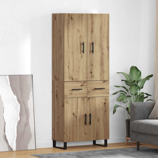 Biblioteci Highboard Artisan Stejar (2 Bucăți) 69,5x34x180 cm