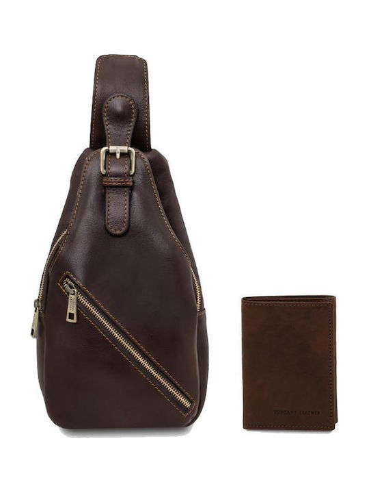 Tuscany Leather Δερμάτινη Ανδρική Τσάντα Στήθου...