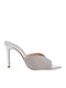 Kristi-370 Mules με Τακούνι σε Ασημί Χρώμα
