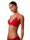 Lightly Lined Triangle Bralette Icon Cotton Modal Limited Edition Red