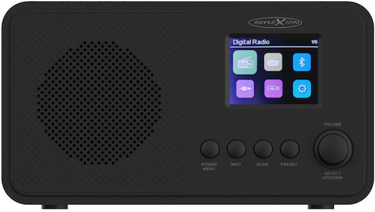 Reflexion HRA1881 Tabletop Radio Electric DAB+ with Bluetooth and USB Black