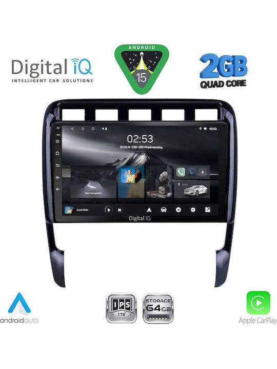 Digital IQ Car Audio System for Porsche Cayenne 2002-2011 (Bluetooth/USB/WiFi/GPS/Apple-Carplay/Android-Auto) with Touch Screen 9"